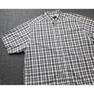 Ariat Pro Series Shirt Mens XL Blue Plaid Short Sleeve Vented Western Button Up